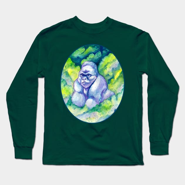 Mountain Gorillas Long Sleeve T-Shirt by TaksArt